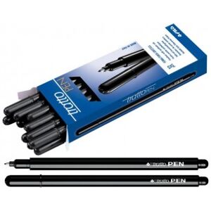 Tratto Pen penna nero confezione 12 penne