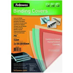 Offertecartucce.com Copertina trasparente Fellowes Clear per rilegatura A3 200 micron conf. 100 pz.