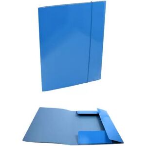 Offertecartucce.com Cartellina Sunlux 3 lembi formato A4 dorso 2 cm blu con elastico 1 pz.