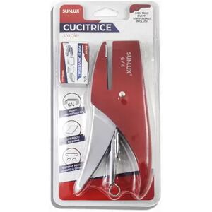 Offertecartucce.com Cucitrice Sunlux a pinza passo 6/4 colore rosso 1 pz.