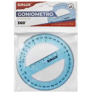 Offertecartucce.com Goniometro Sunlux Protractor 360 gradi 12cm azzurro 1 pz.