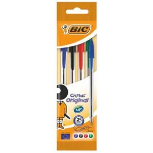 Offertecartucce.com Penna Bic Cristal Original medium a sfera colori assortiti 1 mm conf. 4 pz.