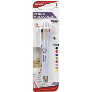 Offertecartucce.com Penna Multicolore Sunlux a sfera 8 colori 0,7 mm celeste 1 pz.