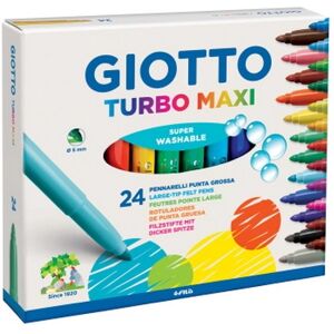 Offertecartucce.com Pennarelli colorati Giotto Turbo Maxi super washable 5 mm conf. 24 pz.