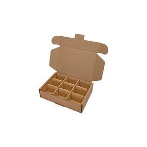 ratioform Scomparto scatole con coperchio a cappuccio, L x l x a 236 x 175 x 55 mm, marr.