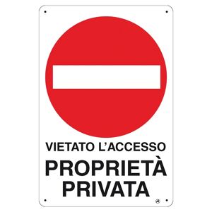 Nuova Algis CARTELLO VIETATO L'ACCESSO PROPRIETA' PRIVATA IN PVC 20x30 cm