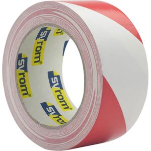 Tecnomat NASTRO ADESIVO PVC SEGNALETICO SYROM BIANCO ROSSO H 50mm x L 50m PEDONABILE PER OSTACOLI