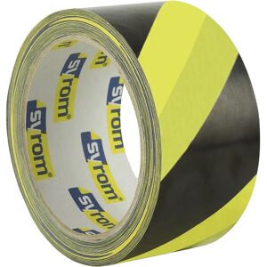 Tecnomat NASTRO ADESIVO PVC SEGNALETICO SYROM NERO GIALLO H 50mm x L 50m PEDONABILE PER OSTACOLI