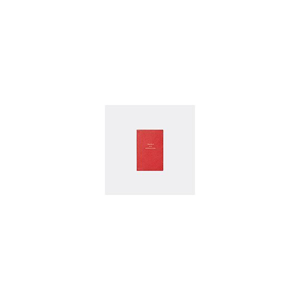 smythson 'travels and experiences' notebook, scarlet red