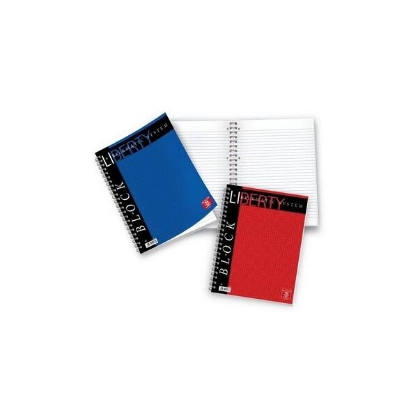 offertecartucce.com blocchi pigna liberty blu spiralati 1r formato a4 conf. 5 pz.