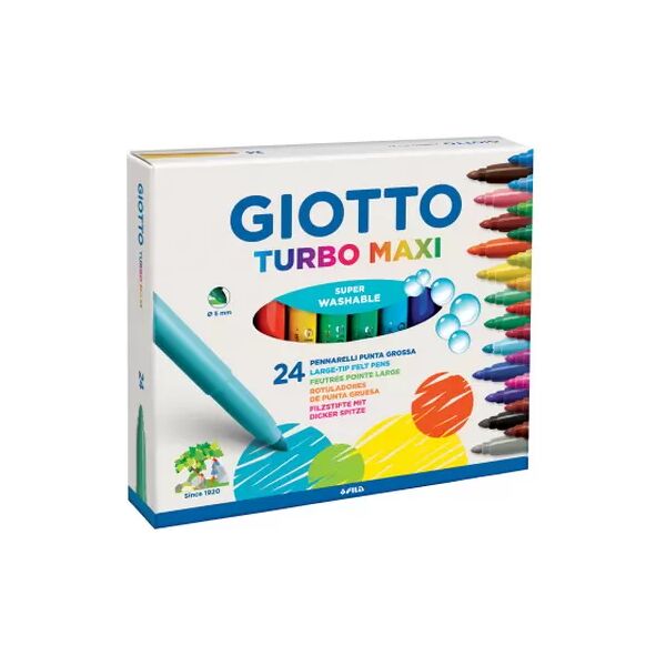 offertecartucce.com pennarelli colorati giotto turbo maxi super washable 5 mm conf. 24 pz.