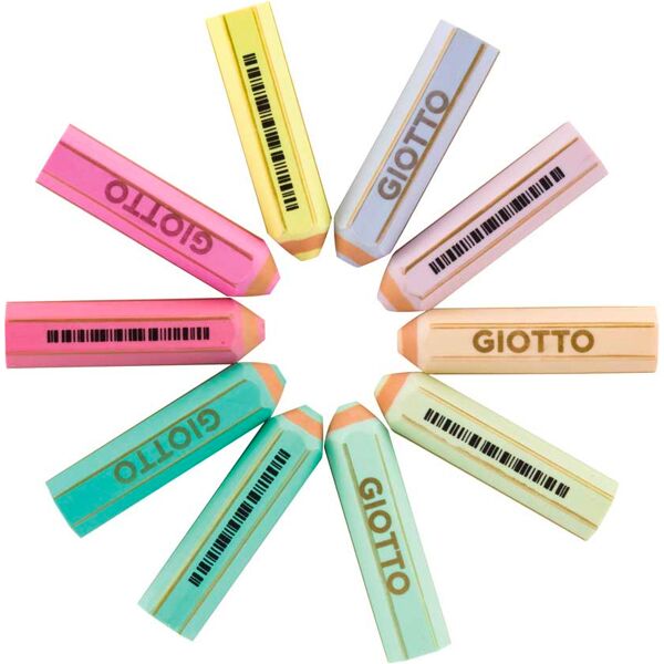 giotto 234000 happy gomma gomma per cancellare multicolore 40 pezzi - 234000