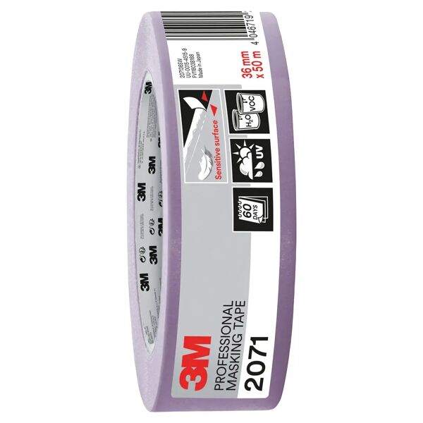 3m nastro mascheratura  2071 36mm x 50m viola carta washi per superfici delicate