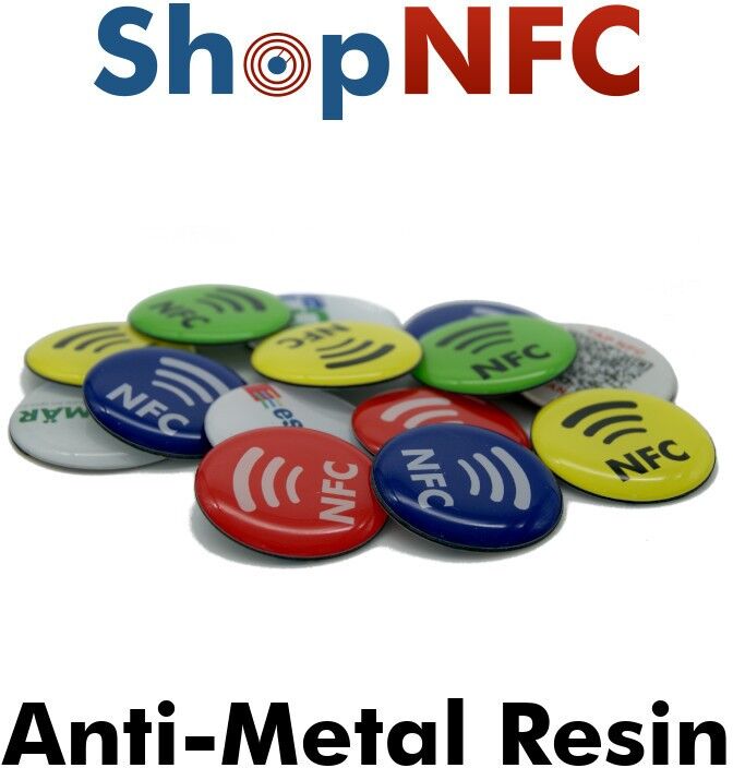 Tag NFC schermati resinati adesivi