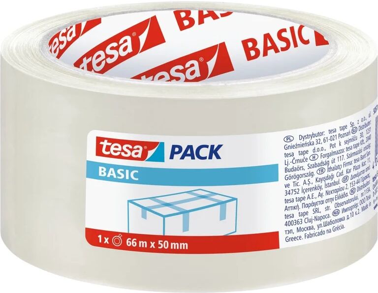 Tesa Nastro adesivo,  pack® Basic per imballaggio, 50 mm, 66 mt