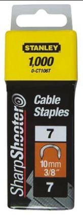 Stanley Graffette per cavi  8mm, zincato, 1-CT106T