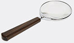 Lorenzi Milano Indian Ebony Magnifying Glass, Small