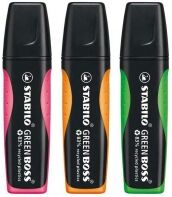 Stabilo 1000 Green Boss set da 3 colori neutro o personalizzato