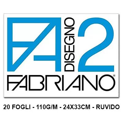 Offertecartucce.com Album da disegno Fabriano F2 ruvido 24&#215;33 cm 110g 20 fogli