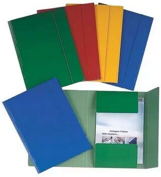 Offertecartucce.com Cartelle Esselte blu 3 lembi plastificate 25&#215;35 cm conf. 5 pz.