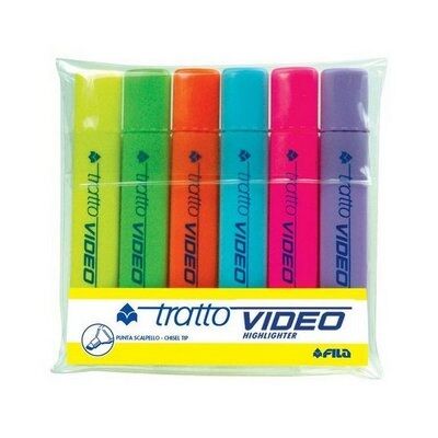 Offertecartucce.com Evidenziatore Tratto Video conf. 6 pz. colori assortiti