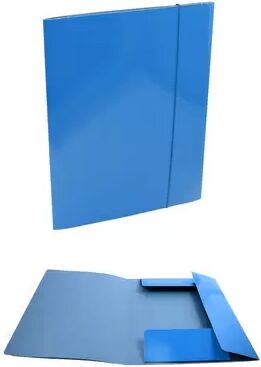 Offertecartucce.com Cartellina Sunlux 3 lembi formato A4 dorso 2 cm blu con elastico 1 pz.