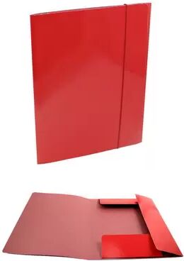 Offertecartucce.com Cartellina Sunlux 3 lembi formato A4 dorso 2 cm rossa con elastico 1 pz.