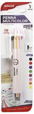 Offertecartucce.com Penna Multicolore Sunlux a sfera 8 colori 0,7 mm rosa 1 pz.