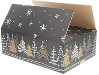 ratioform Scatola per spedizione motivo Christmas Winter terra, 390 x 290 x 300 mm