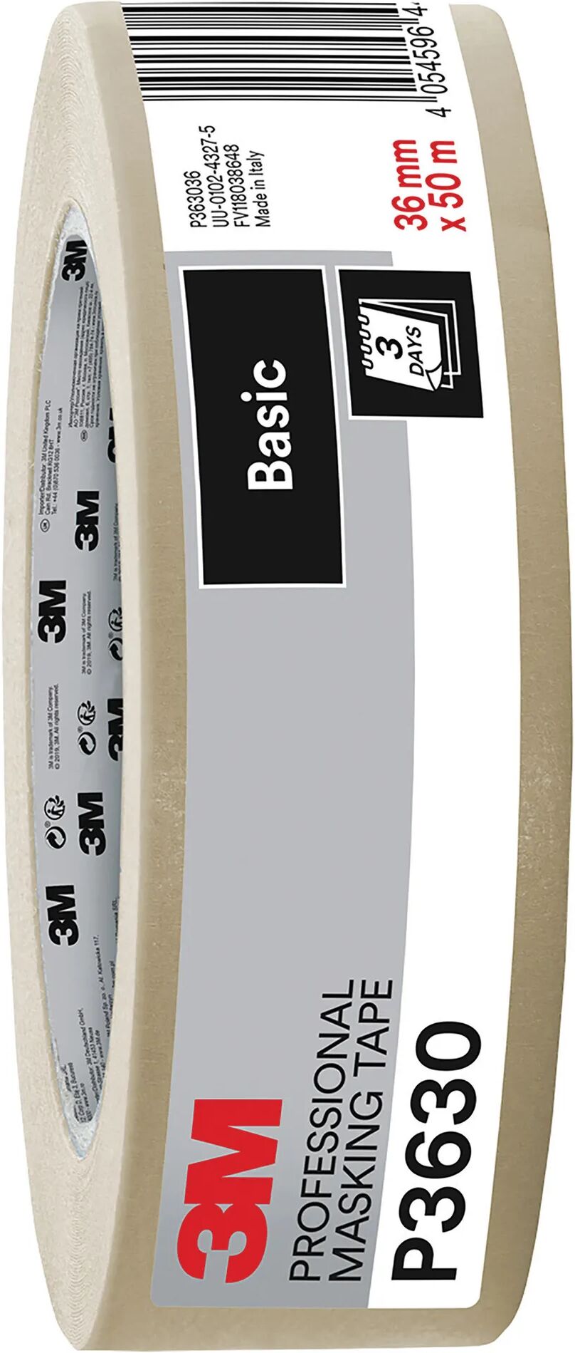 3M NASTRO MASCHERATURA  P3630 36mm x 50m BEIGE PER INTERNI IDEALE PER SUPERFICI LISCE