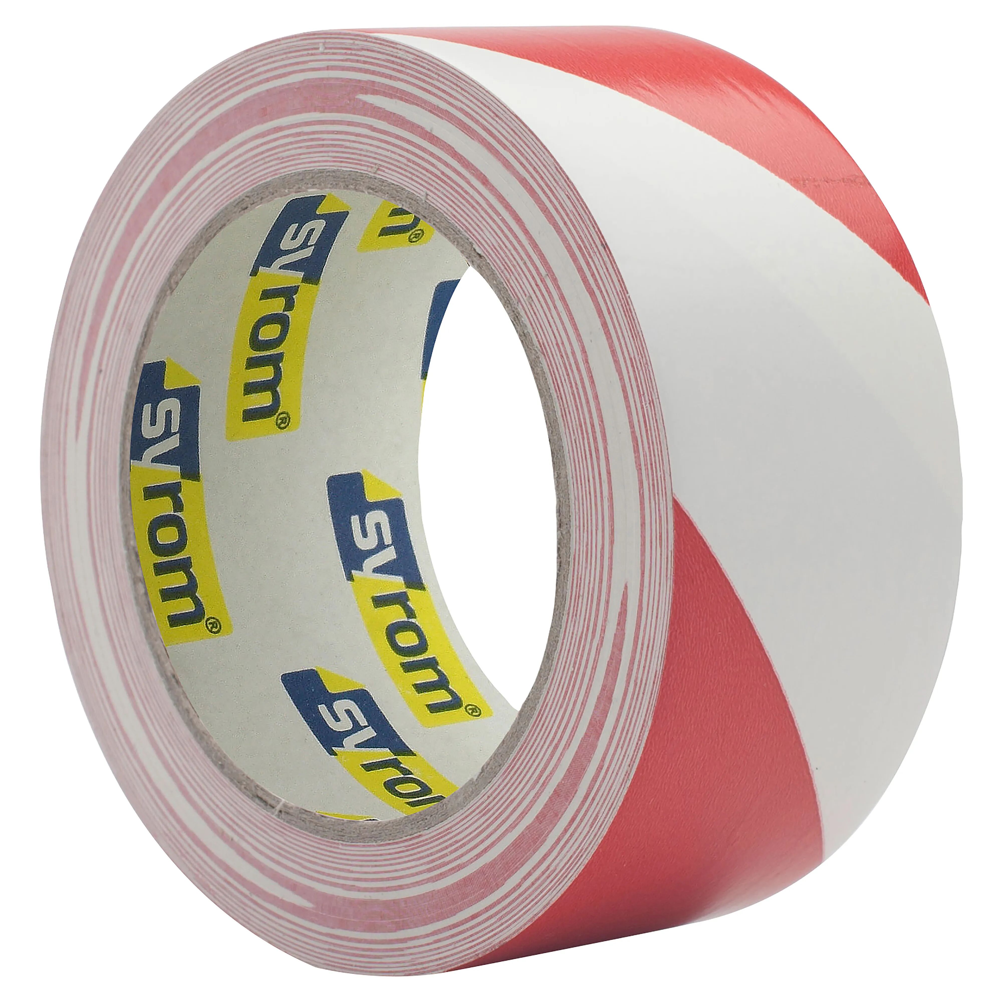 Tecnomat NASTRO ADESIVO PVC SEGNALETICO SYROM BIANCO ROSSO H 50mm x L 50m PEDONABILE PER OSTACOLI