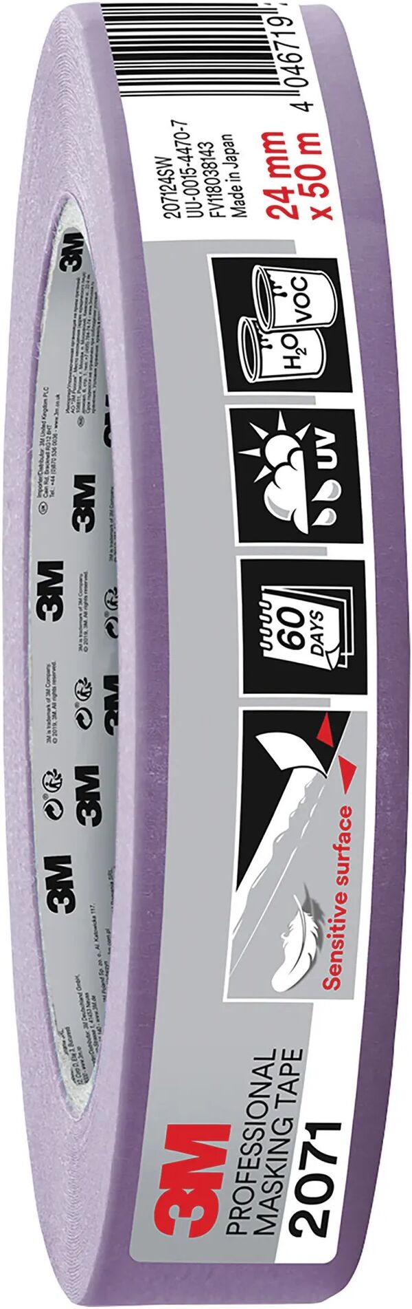 3M NASTRO MASCHERATURA  2071 24mm x 50m VIOLA CARTA WASHI PER SUPERFICI DELICATE