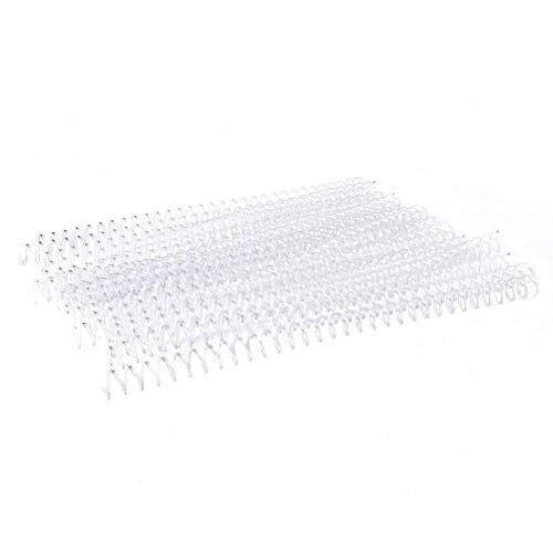 ViaGasaFamido Binding Ring, 20 stks 30 Gaten Losbladig Plastic Kleurrijke Kam Binding Ring Lente Spiraal Ringen Voor A4 Papier 11mm Wit(13 mm transparant)