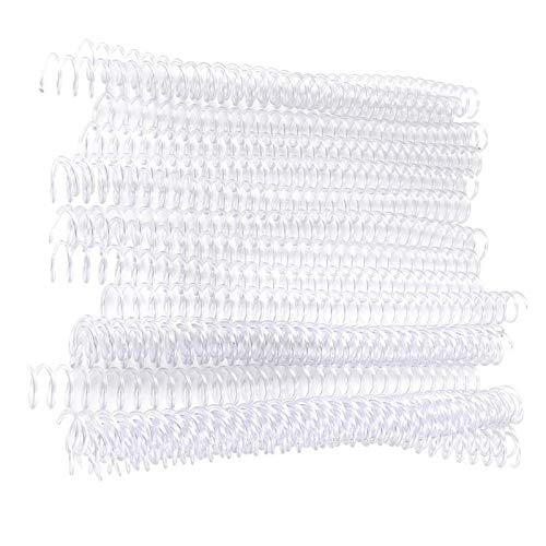 ViaGasaFamido Binding Ring, 20 stks 30 Gaten Losbladig Plastic Kleurrijke Kam Binding Ring Lente Spiraal Ringen Voor A4 Papier 11mm Wit(19 mm transparant)