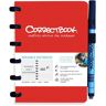 Correctbook A6 Original: uitwisbaar / herbruikbaar notitieboek, gelijnd, Horizon Red (rood)