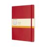 Moleskine Notebook XL gelinieerd Soft Cover - Rood / 19 x 25 cm / Papier, 70 gsm, zuurvrij, ivoorkleurig Rood