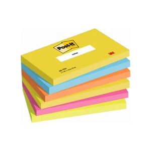 Post-it® Post-It Klistrelapper 76x127mm (6-Pakk), Energetic