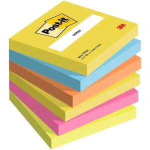 Post-it® Post-It Klistrelapper 76x76mm (6-Pakk), Energetic