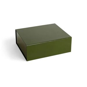 HAY Colour Storage M boks med lokk 29,5 x 35 cm Olive