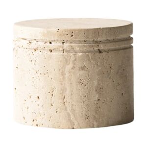 Tell Me More Travertine boks med lokk Ø 13 cm