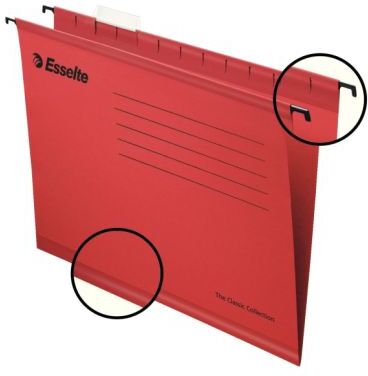 ESSELTE Hengemappe Classic Std A4 Rød Pakke/25 90316