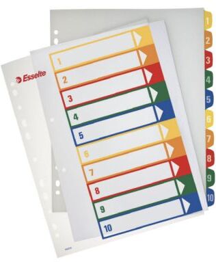 ESSELTE Register PP A4+ for PC-print 1-10 100213