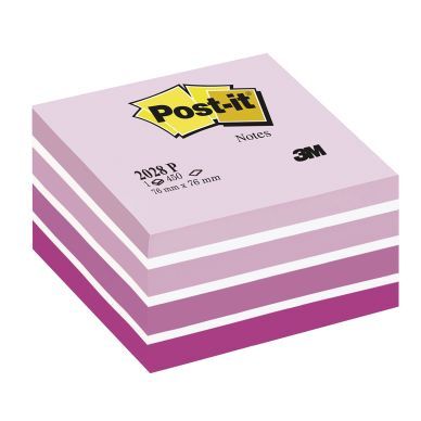 Post-it Post-it Kube 76 x 76 mm rosa/hvit 4001895871351