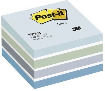 Post-it Post-it Kube 76 x 76 mm blå/hvit 4001895872792