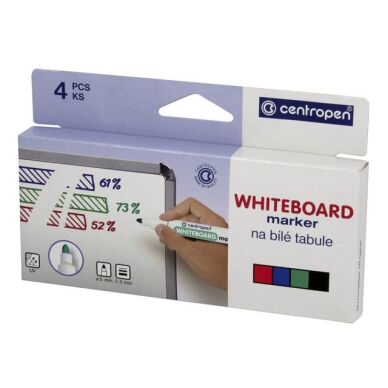 Whiteboard Merkepenn rund 4 farger 7200B