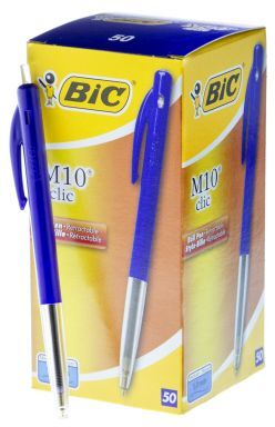 Bic Kulepenn BIC Clic M10 blå Dokumentekte, 50 stk. M10-CLIC