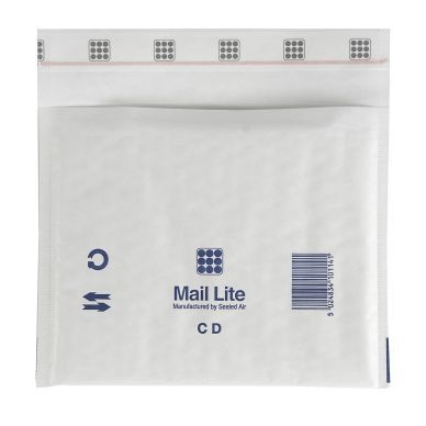 Boblekonvolutt Mail Lite CD 180x165 mm hvit, 100 stk. 5051146000039