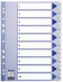 ESSELTE Register Esselte PP A4 1-10 Hvit 100135