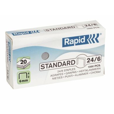 Rapid Heftestift Rapid Standard 24/6 Galv 1000 24855600