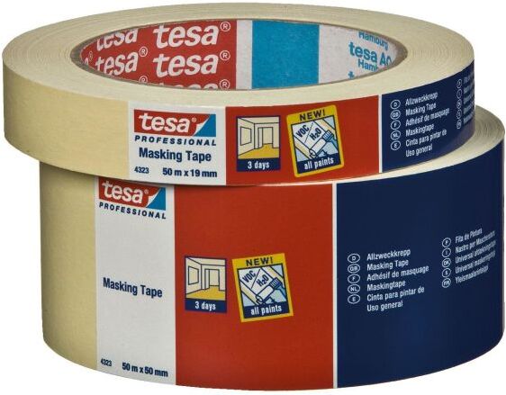 Tesa 4323 Maskeringsteip beige 50 m x 19 mm